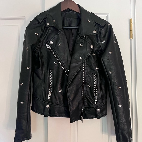 Never worn Vegan Leather Moto Jacket - Picture 4 of 9